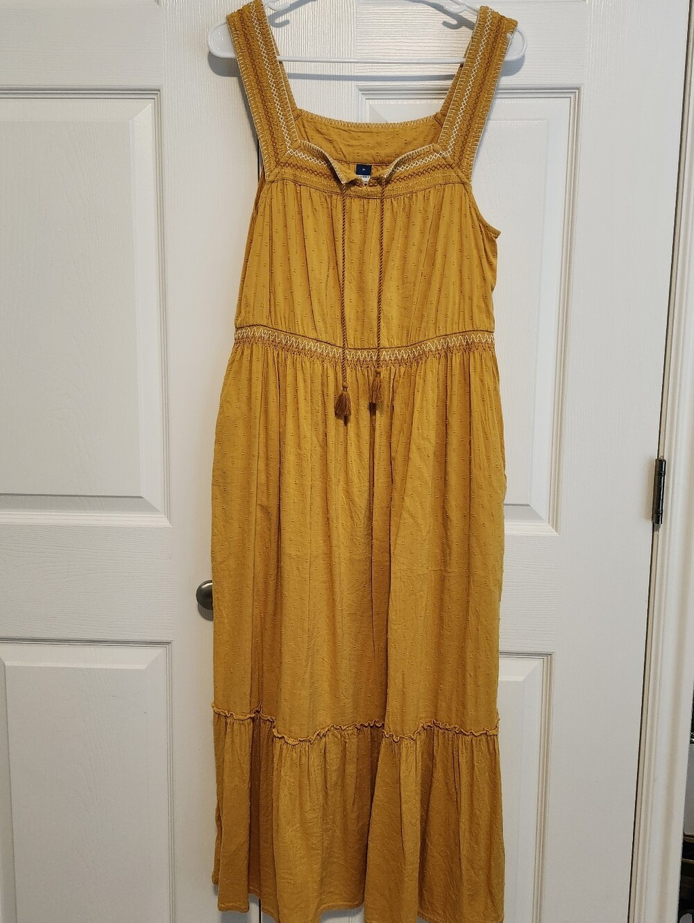 Old Navy Mustard Yellow Midi Dress